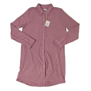 Faherty Legend Sweater Dress Long Sleeve Large Rose Twill NWT 💕